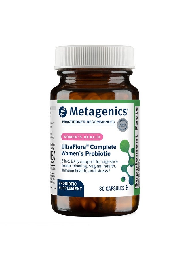 ميتاجينكس Metagenics Ultraflora Complete Women's Probiotic - بروبيوتيك 5 في 1 متعدد الفوائد للنساء* - يدعم صحة الجهاز الهضمي والجهاز المناعي والمهبلي والجهاز البولي التناسلي* - 30 كبسولة - Image 1