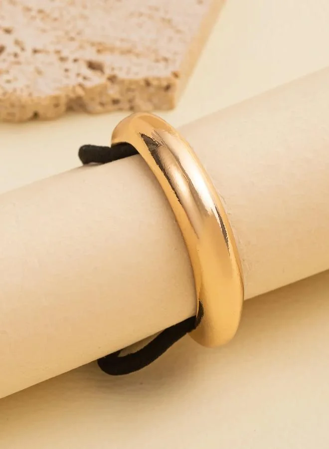 Take Two  Gold Tone Metal Hair Tie for Women | Best Price UAE