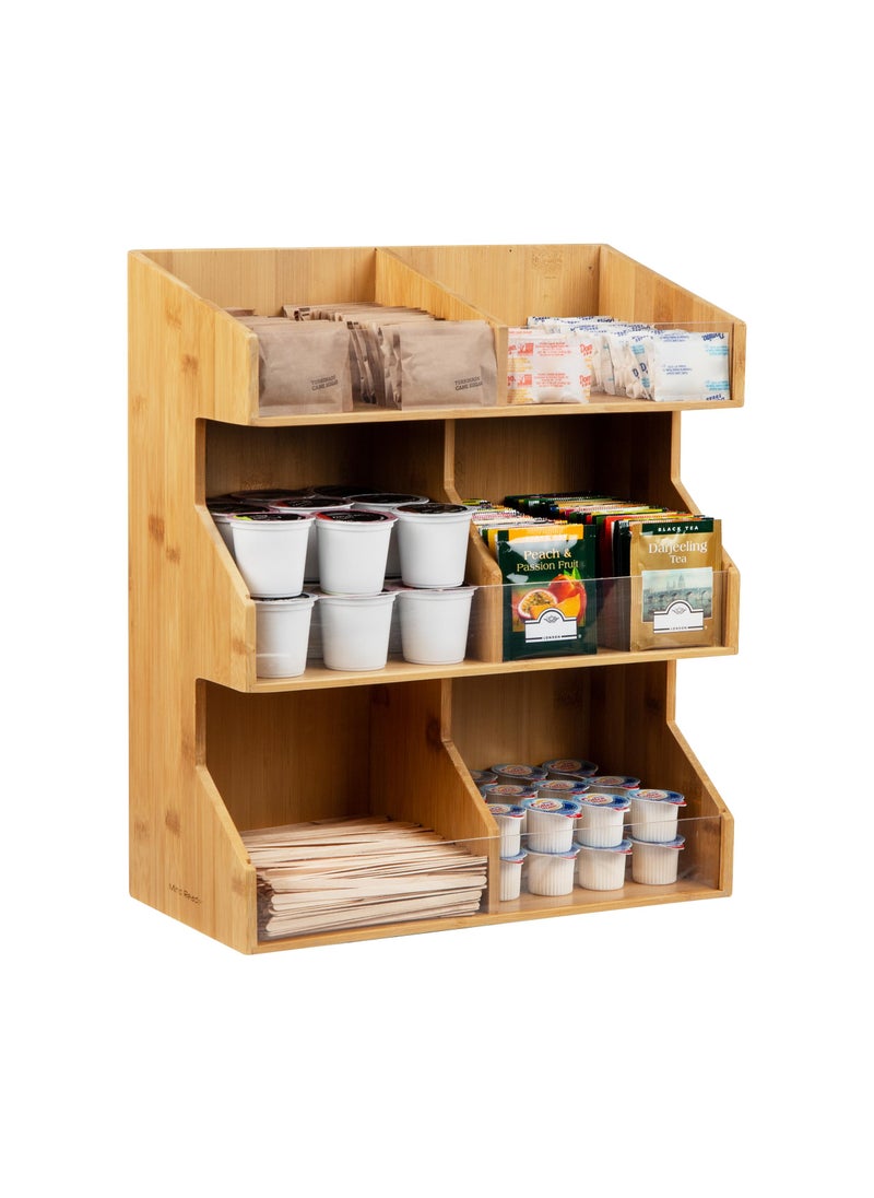 Mind Reader Mind Reader Coffee Pod Condiment Station Countertop Organizer Kitchen Rayon from Bamboo 13 L x 625 W x 1525 H Brown 