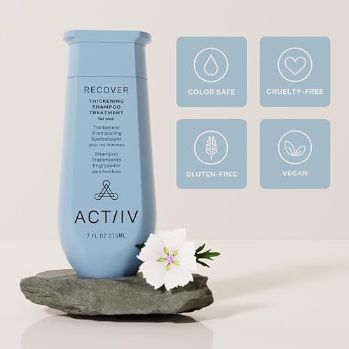 ACTIIV Recover Thickening Shampoo Treatment For Men | Supports the Appearance of Fuller, Healthier-Looking Hair, Supports Scalp Health, Plant-Based, Color-Safe, Vegan,All Hair Types - Image 5
