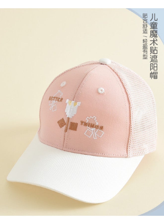 Bumblebee Children's Outdoor Sun Hat For Girls With Letter Print Baseball Cap, Kids' Breathable Sports Visor For Students - Image 1