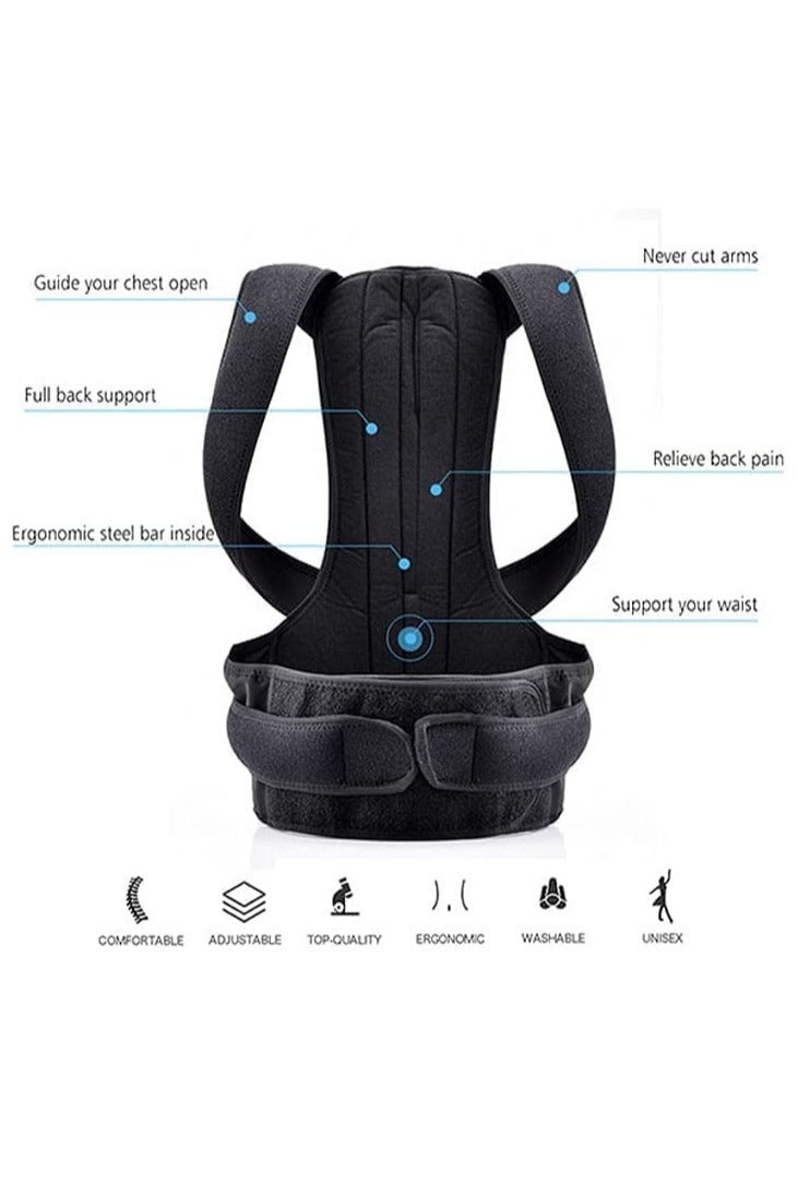 Hicomony Back Support Belt Posture Corrector for Men, Orthopedic Corset, Lumbar and Column Brace,M. - Image 4