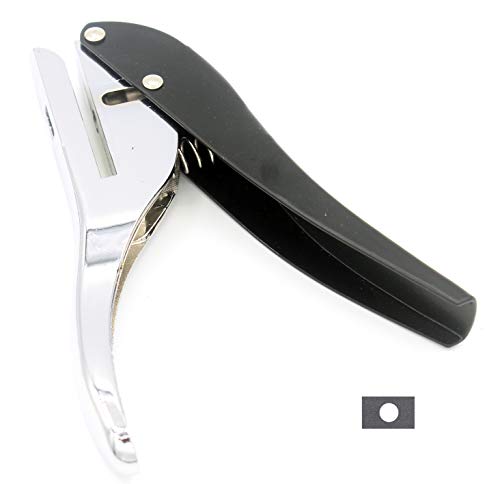Kucaa Metal Silver Hand-held 5/16 inch 8mm Round Heavy Duty Single Circle Hole Punch for ID Cards PVC Cards Badge Photos - Image 5