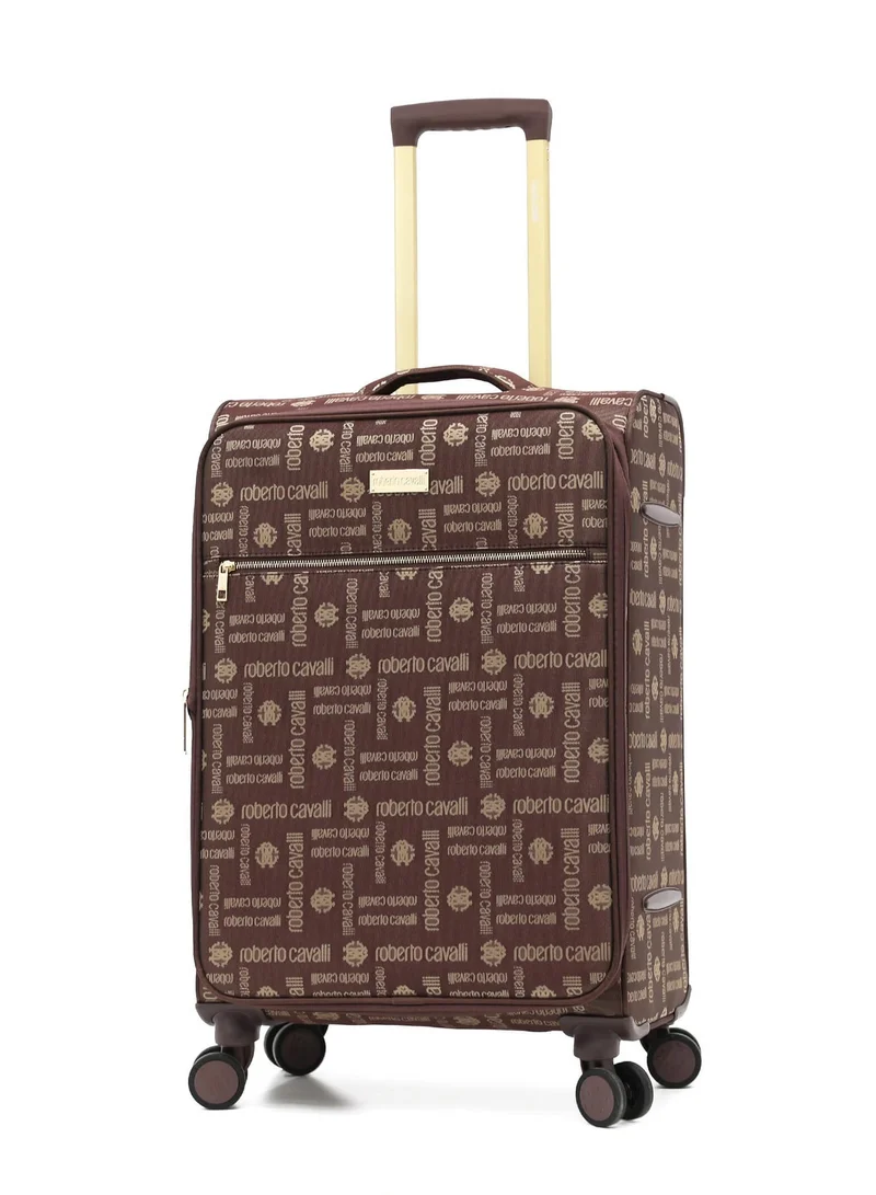 روبرتو كافالي Roberto Cavalli 3-Piece Printed Softshell Luggage Set with Spinner Wheels, TSA Lock - Luxury Designer Travel Collection