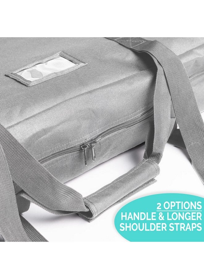 JumpOff Jo JumpOff Jo - Travel Bag and Transport Tote for Kids & Adults, Features Two Durable Carrying Handles & an Adjustable Shoulder Strap Tote Bag, with a Drawstring Dust Bag & Personalized Name Tag - Grey  - Image 4