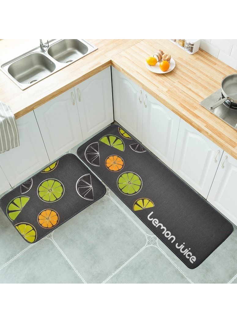 Y&D Bestdeal decorative kitchen rugs 2 pieces non-slip rubber backing doormat runner area mats sets(40X60+40X120cm) 
