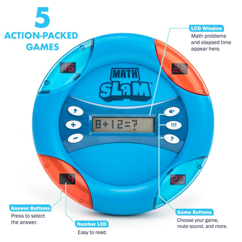 Educational Insights Math Slam - Interactive Math Games, Basic Algebra Game for Learning Addition and Subtraction, Handheld Kids' Electronics, Self Teaching STEM Learning Tools for Kids Ages 5+ - Image 3