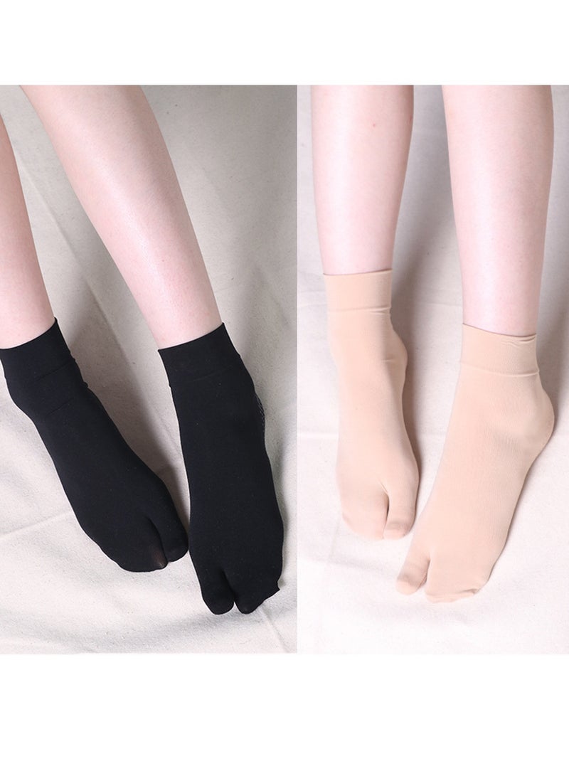 6 قطع جوارب نسائية شفافة عالية الكاحل للنساء جوارب صيفية رفيعة رفيعة - Image 3
