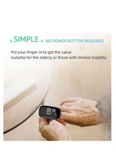 Furtey Pulse Oximeter Fingertip, Pulse Oximeter Rechargeable,Pulse Oximeter with Rechargeable, Fingertip Blood Oxygen Saturation Monitor Rechargeable, Accurate Fast SpO2 Reading (Black)  - Image 5