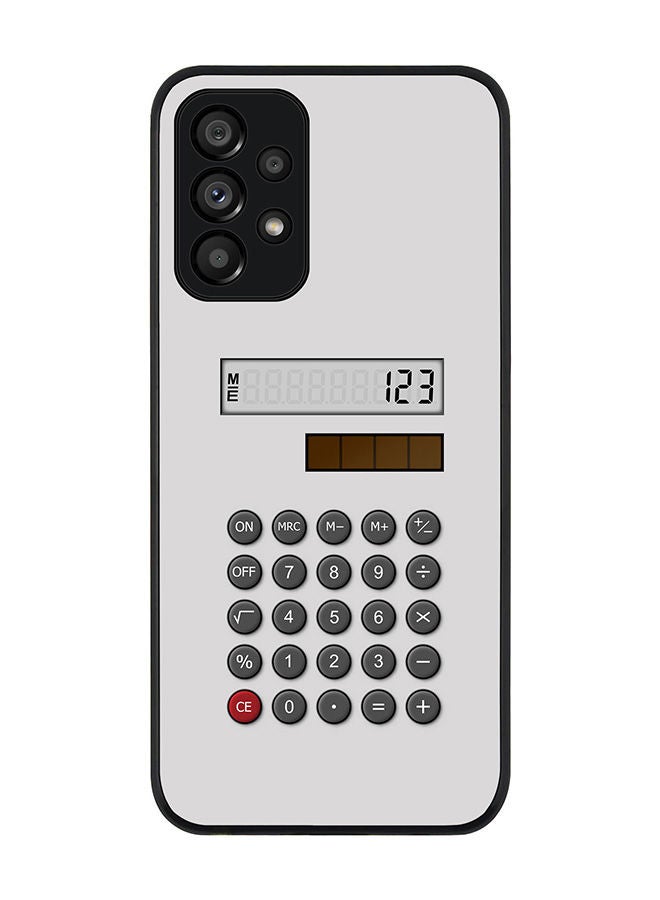 Stylizedd حافظة حواف سوداء متينة لهاتف سامسونج جالاكسي A73 5G - غلاف مرن من مطاط TPU رقيق مضاد للصدمات - كالك (أبيض) - Image 1