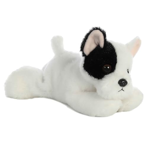 Aurora Adorable Mini Flopsie French Bulldog Pup Stuffed Animal Mini Companions Ready for Playful Adventures for Kids All Ages Toddlers Adults and Families White 8 Inches - Image 1