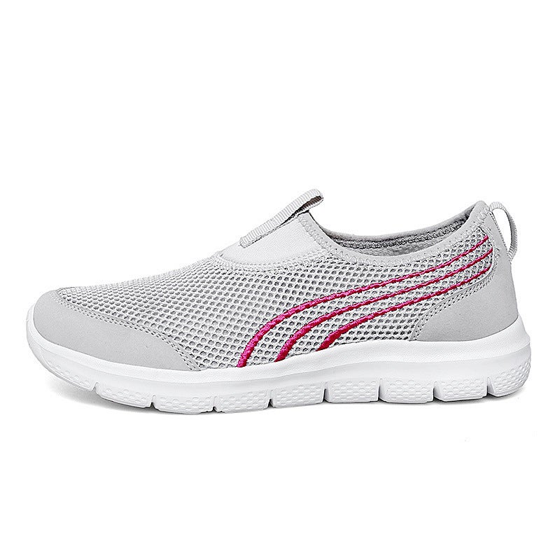 Summer Women'S Extra Large Size Mother Shoes Breathable Mesh Shoes Walking Shoes Slip-On Mesh Shoes Lightweight Running Shoes - Image 1