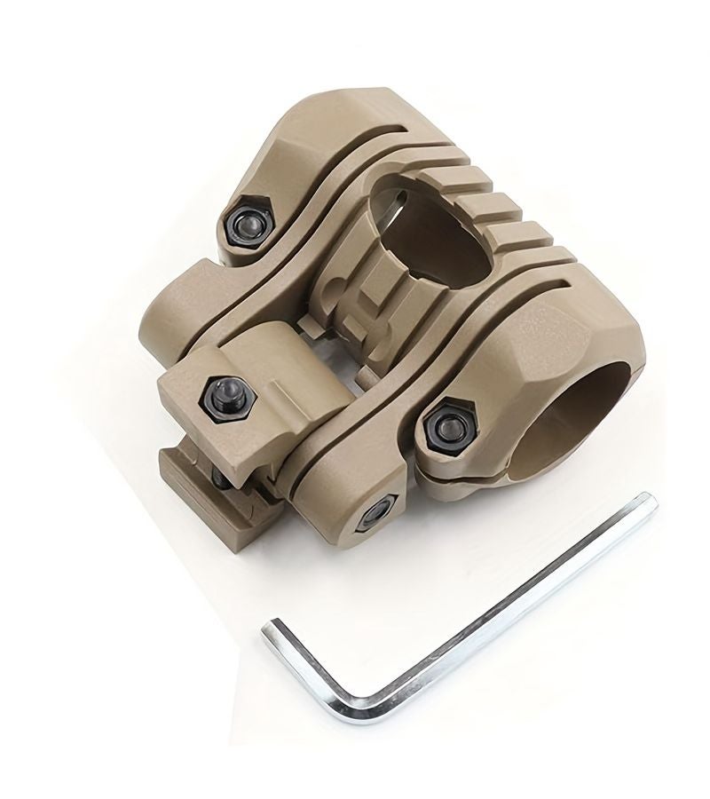 جينيريك Generic Mud Color Helmet Flashlight Mount Fast Arc Rail Adapter
