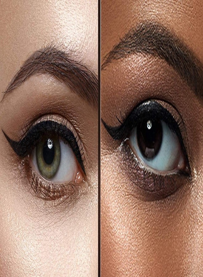 Calitate24 2pcs Liquid Black Eyeliner Pen Extra Shine & Long Lasting Matte Texture Waterproof Stamp Wing Liner for Girls & Women with 1 Bold Black Eye Kajal - Image 4