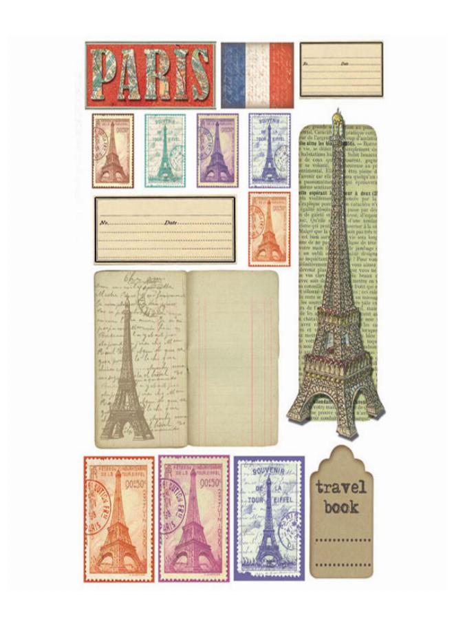 Dflb005 Travel Tour Effiel A5 Labels