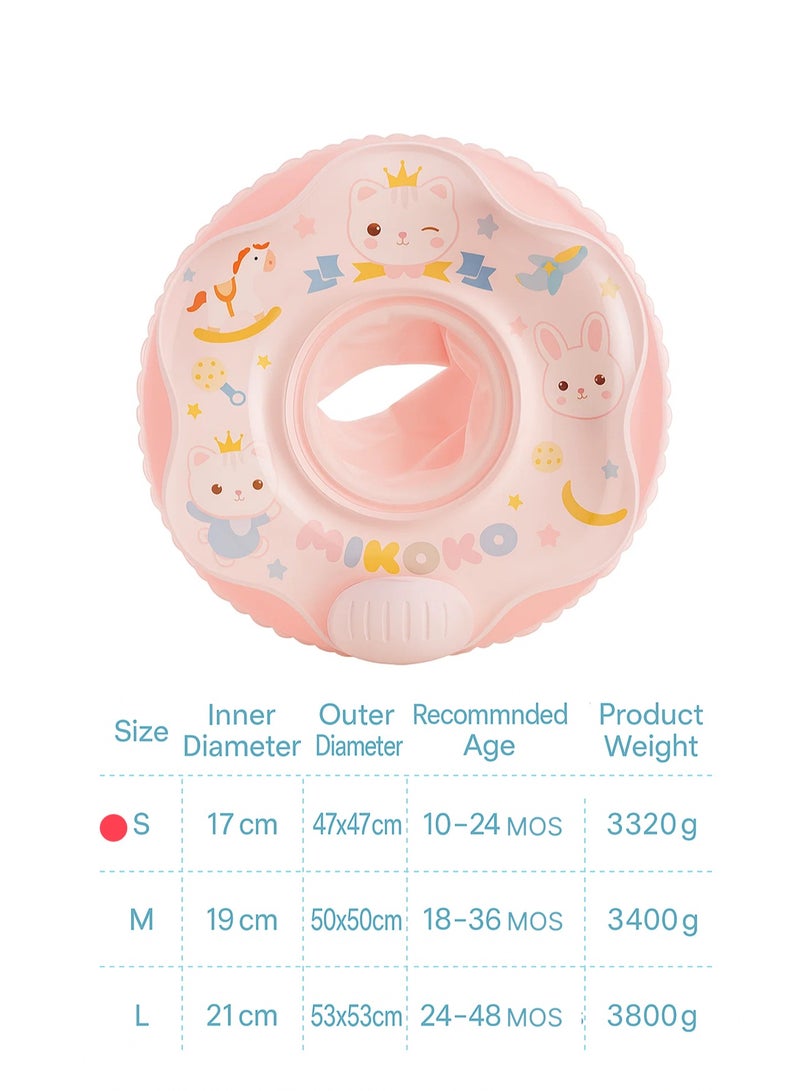 [S SIZE for 8-13kg]Pink Baby Swimming Ring Seat, S/M/L Sizes Available, Safe Bottom Pocket Design, For Babies 10-48 Months (S: 10-24M, M: 18-36M, L: 24-48M)  - Image 4
