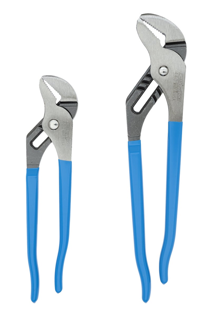 Channellock مجموعة كماشة تشانيلوك للسان والأخدود TG-1-2 قطعة، مفصل منزلق، فولاذ كربوني عالي - 9.5 بوصة، 12 بوصة - Image 1