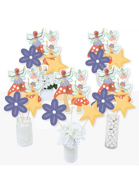 Let’S Be Fairies Fairy Garden Birthday Party Centerpiece Sticks Table Toppers Set Of 15