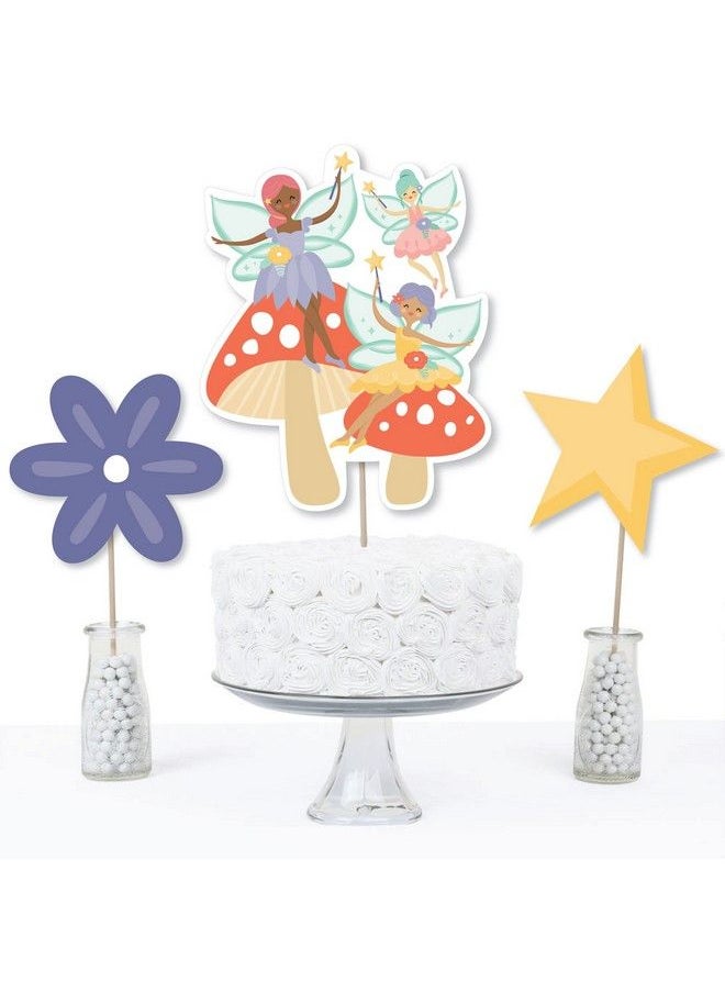 Big Dot of Happiness - Let’S Be Fairies Fairy Garden Birthday Party Centerpiece Sticks Table Toppers Set Of 15 - Image 1