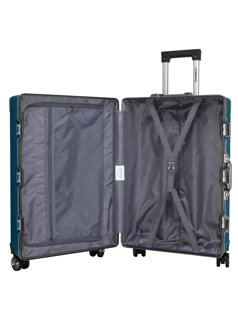Cabinpro Dark Blue Lightweight Aluminum Frame Fashion Luggage Trolley Polycarbonate Hard Case Carry On Suitcase with 4 Quite 360 Degree Double Spinner Wheels CP001 Dark Blue  | Best Price UAE