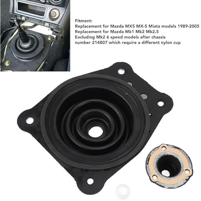 Unity Lower Shifter Dust Boot with Nylon Bushing for High Stability Compatible with MX5 MX5 Miata Mk1 Mk2 Mk25 OE039817462A NA0164481B M51317480A for Smooth Driving - Image 5