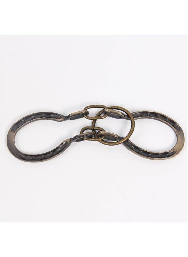 Magic Alloy Horse Hoof Intelligence Unlocking Toy Nine Linked Rings Adult Puzzle Metal Material Educational Function-Color:2  - Image 5