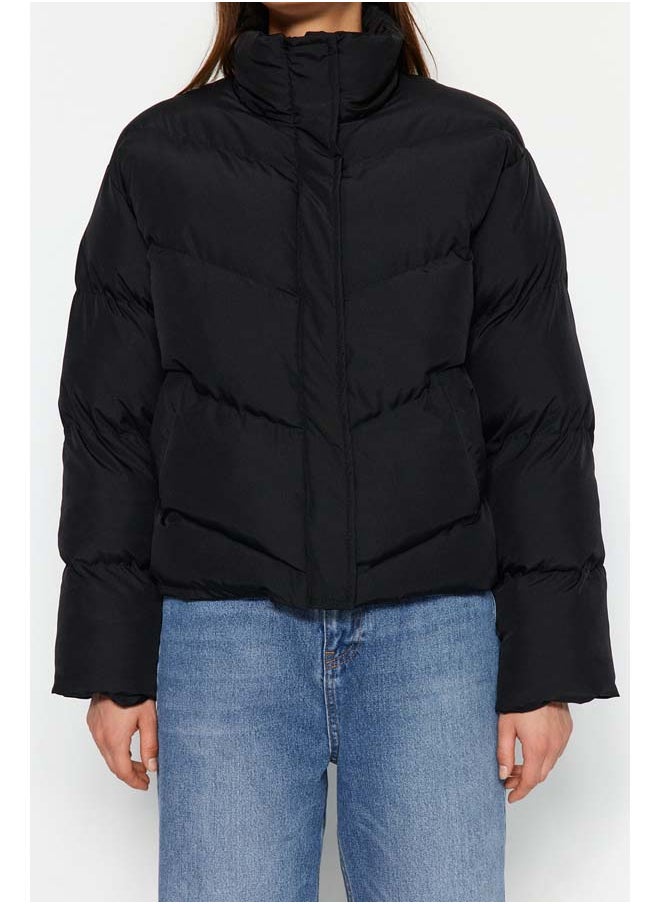 trendyol Black Regular Water Repellent Puffer Jacket TWOAW24MO00048  - Image 4