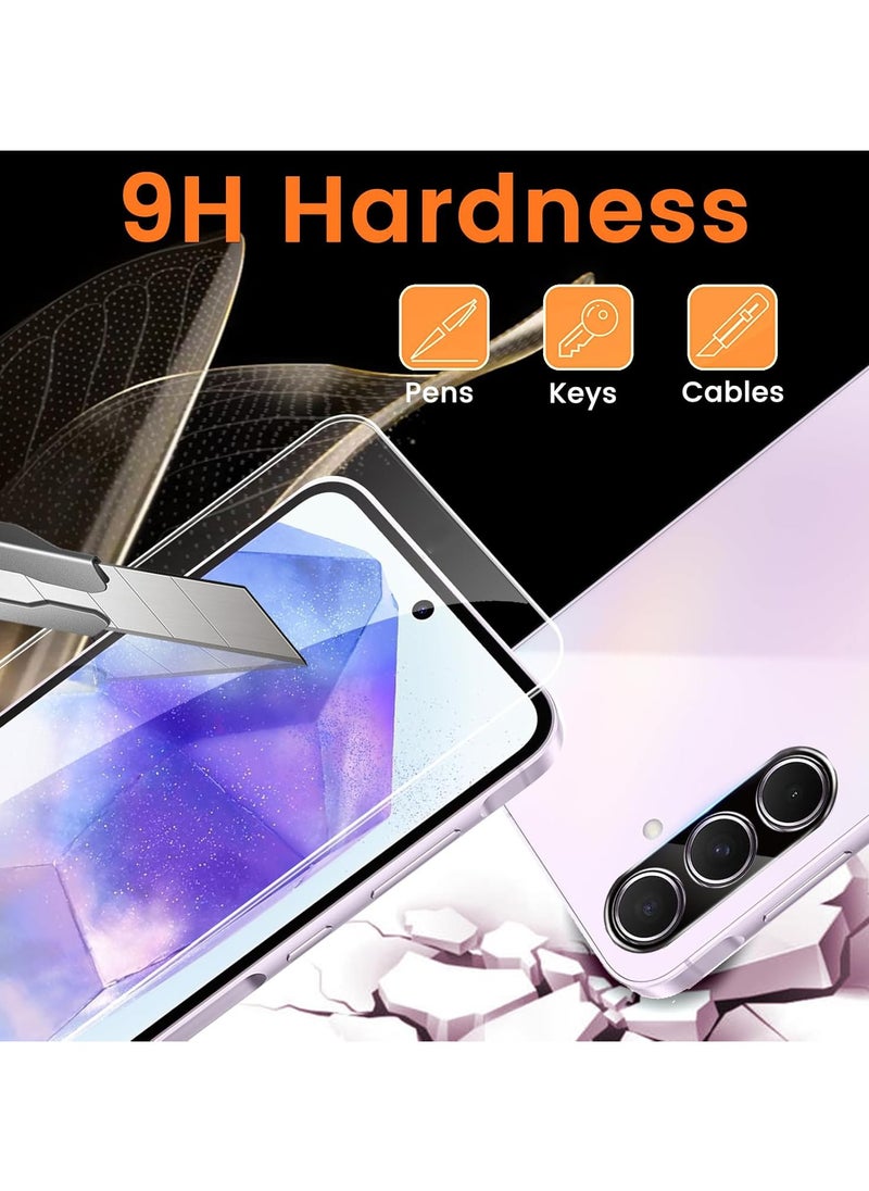واقي شاشة 2 في 1 وواقي كاميرا لهاتف Samsung Galaxy A56 - درع شفاف عالي التغطية الكاملة للحماية من الخدوش والصدمات