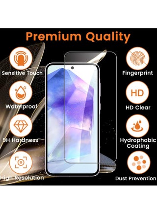 واقي شاشة 2 في 1 وواقي كاميرا لهاتف Samsung Galaxy A56 - درع شفاف عالي التغطية الكاملة للحماية من الخدوش والصدمات - view 3