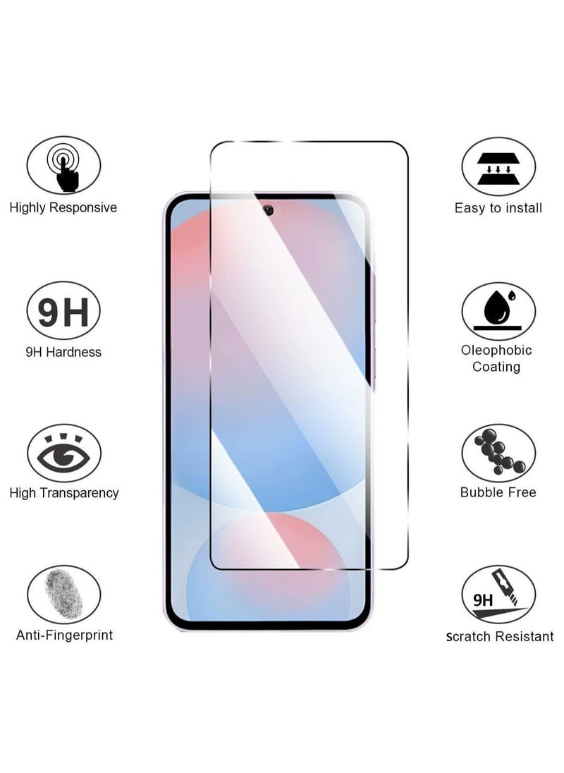 واقي شاشة 2 في 1 وواقي كاميرا لهاتف Samsung Galaxy A56 - درع شفاف عالي التغطية الكاملة للحماية من الخدوش والصدمات