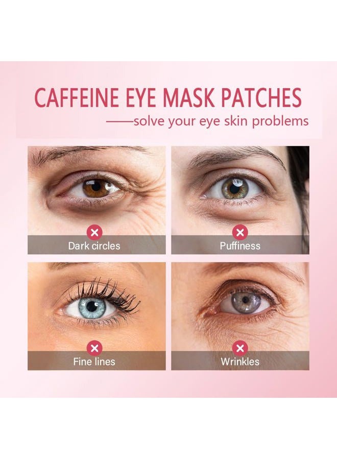 Fovcos Professional Caffeine Eye Masks, Under Eye Patches for Puffy Eyes, Eye Masks for Dark Circle, Wrinkles and Fine Lines, Rejuvenating and Refreshing Eye Masks with Caffeine - Image 5