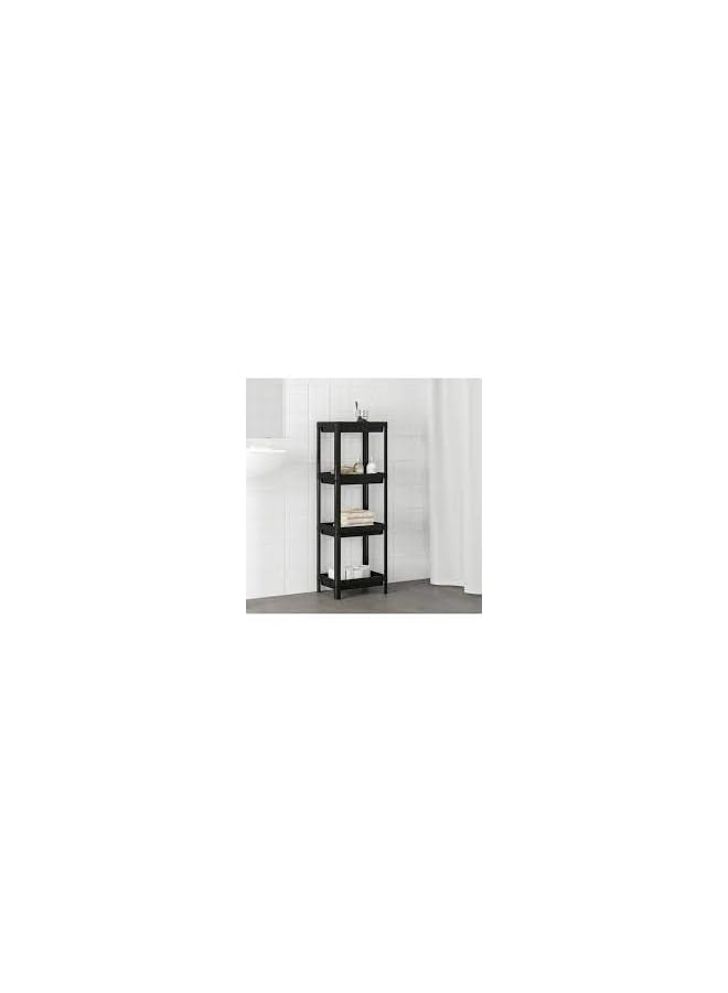 Raxoom Shower Caddy Corner Shelves Bathroom Shelving Unit Plastic Shelf Kitchen Bathroom Storage 4 Tiers Shower Shelves - Image 2
