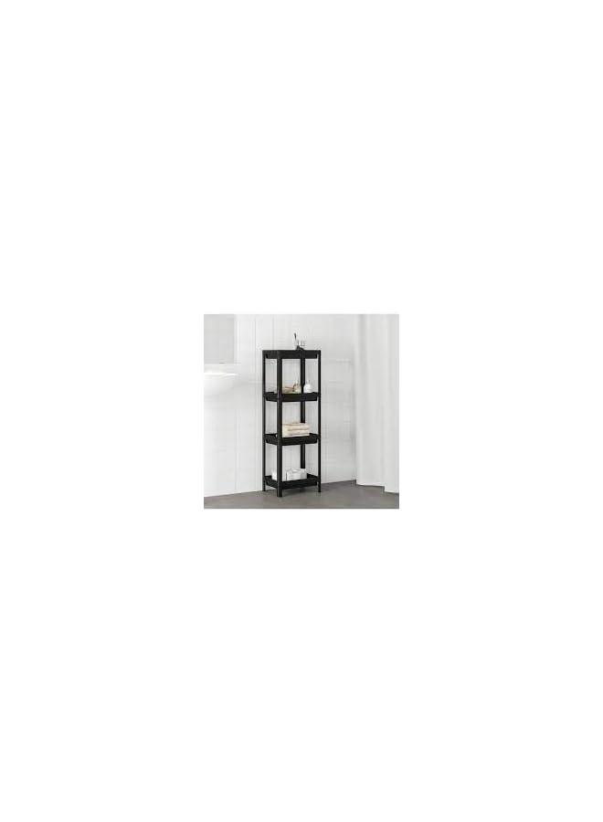 Raxoom Shower Caddy Corner Shelves Bathroom Shelving Unit Plastic Shelf Kitchen Bathroom Storage 4 Tiers Shower Shelves - Image 1