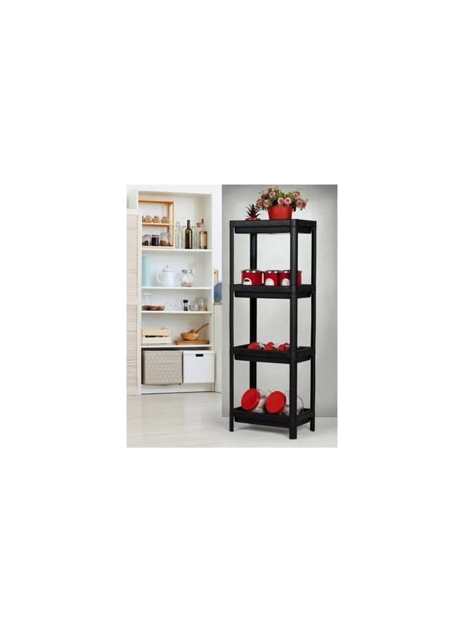 Raxoom Shower Caddy Corner Shelves Bathroom Shelving Unit Plastic Shelf Kitchen Bathroom Storage 4 Tiers Shower Shelves - Image 3