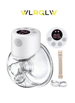 WLRQLW Hands-Free Wearable Electric Breast Pump With LCD Display, 9 Levels And 2 Rechargeable Modes And Massage Mode  - Image 1