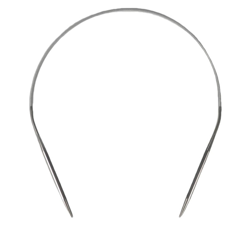 forebile Size 6 Stainless Steel Circular Knitting Needles 16 Inch 4 mm Set Round Metal Silver 16 inch64mm - Image 2