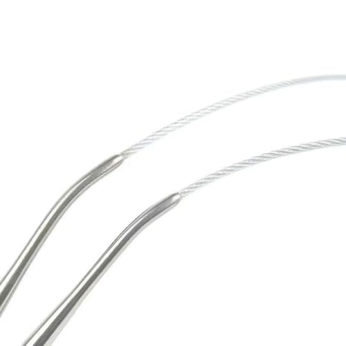 forebile Size 6 Stainless Steel Circular Knitting Needles 16 Inch 4 mm Set Round Metal Silver 16 inch64mm - Image 3