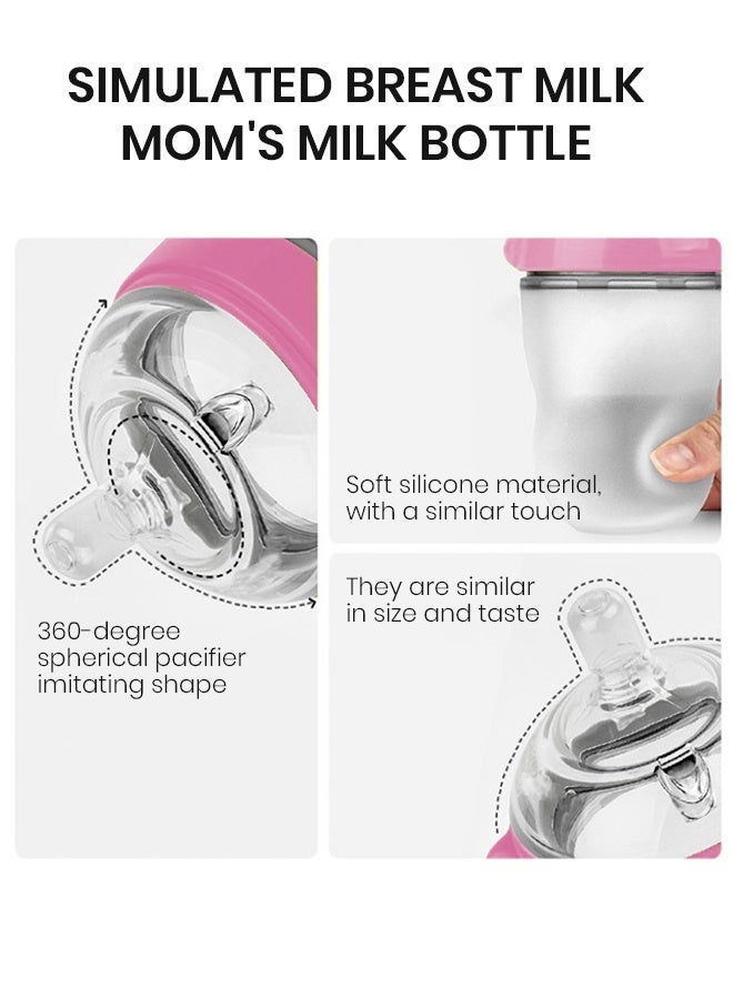 أيلا واحد من بلاك ناتورال فايل بوتلي، Soft and Squezy، Easy to Clean، Dual Ani Colic Putt Butte Baby، Infants and Neworn 240ML - Image 2