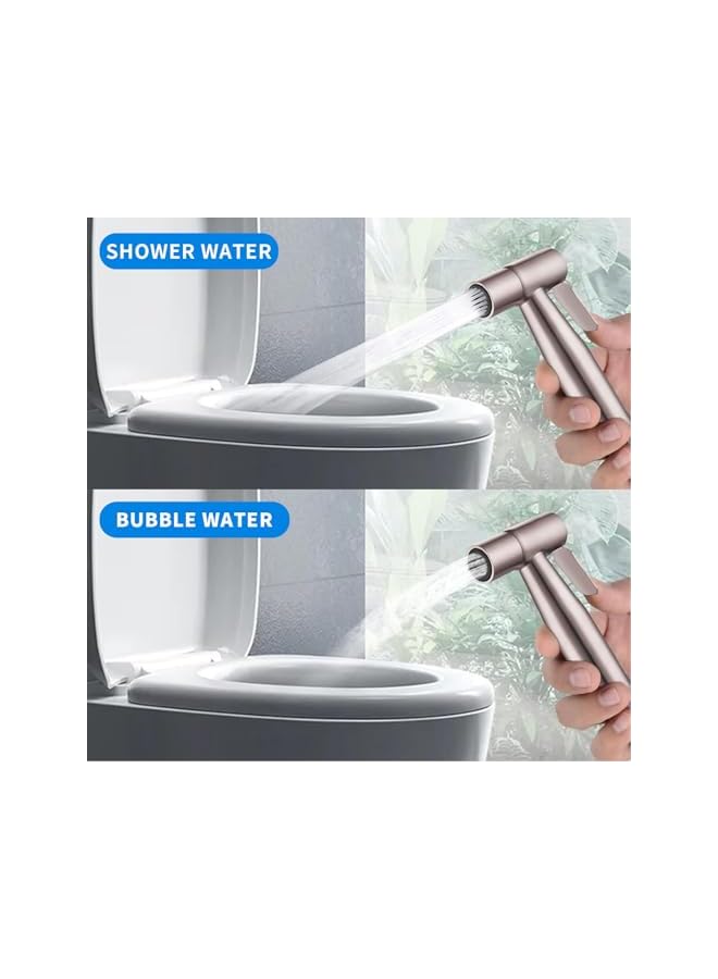 The Bros Bidet Sprayer for Toilet, 2 mode Bidet Hand Shower,Sprayer Self Cleaning Kit with Stainless Steel Bidet Hose, Wall Mounted, Handheld Bathroom Spray - Image 3