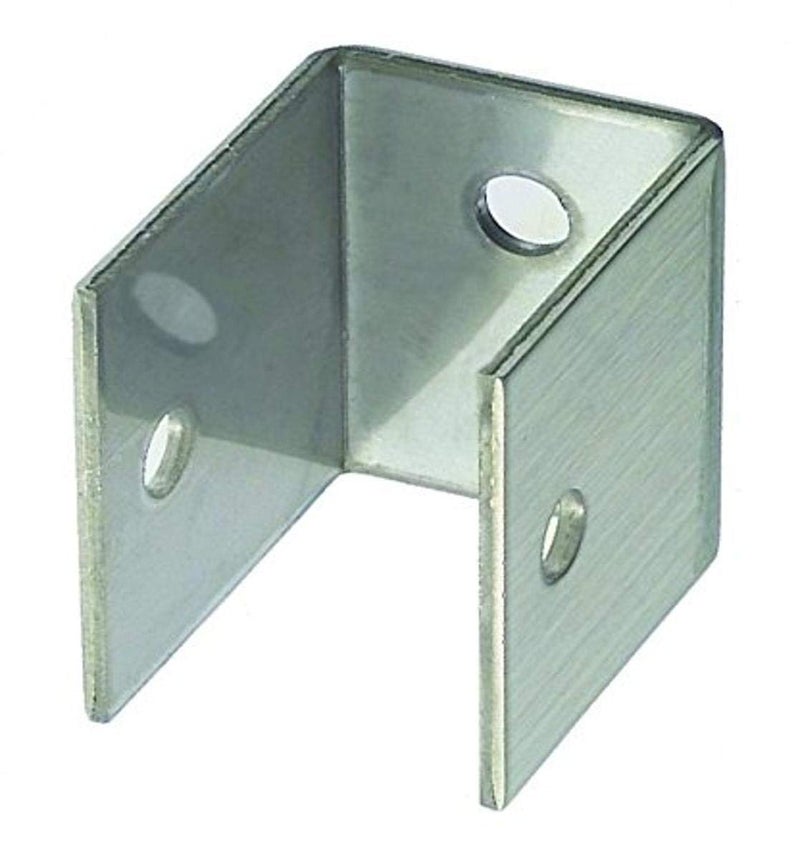 Harris Hardware 11919 U Bracket Stamped Stainless Steel 1" Panel Thickness 1-1/2" Bracket Height 1-1/4" Base Length 1-1/2" Base Width - Image 4