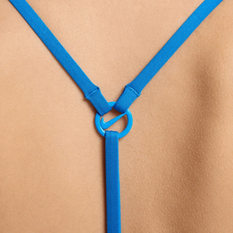 Nike Blue Women's Swim Retro Flow T-Back One-Piece Swimsuit for Women | Best Price UAE