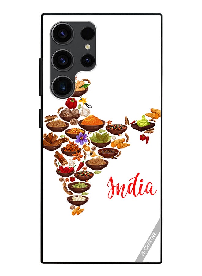 VR CREATIVE Protective Case Cover For Samsung Galaxy S24 Ultra Cuisine Indienne Design Multicolour - Image 1