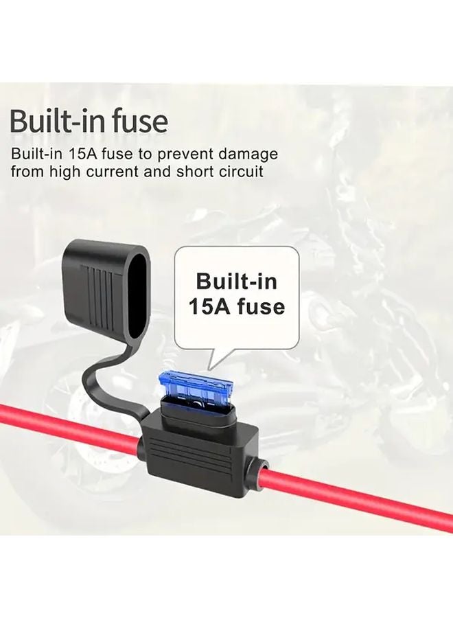 16AWG SAE Battery Extension Cable 2FT 15A Generator Charger O Ring RV - Image 5