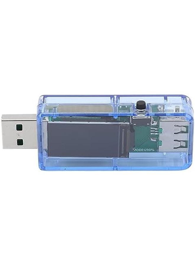 U96 USB Tester IPS LCD Screen Voltage Current Power Temperature Monitor Transparent Blue Case - Image 5