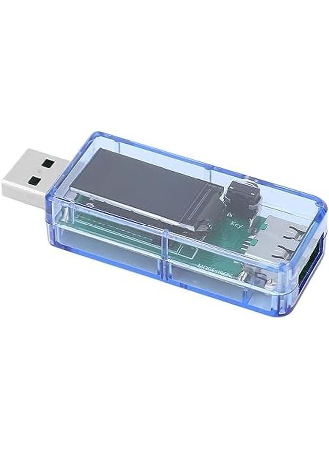 U96 USB Tester IPS LCD Screen Voltage Current Power Temperature Monitor Transparent Blue Case - Image 3