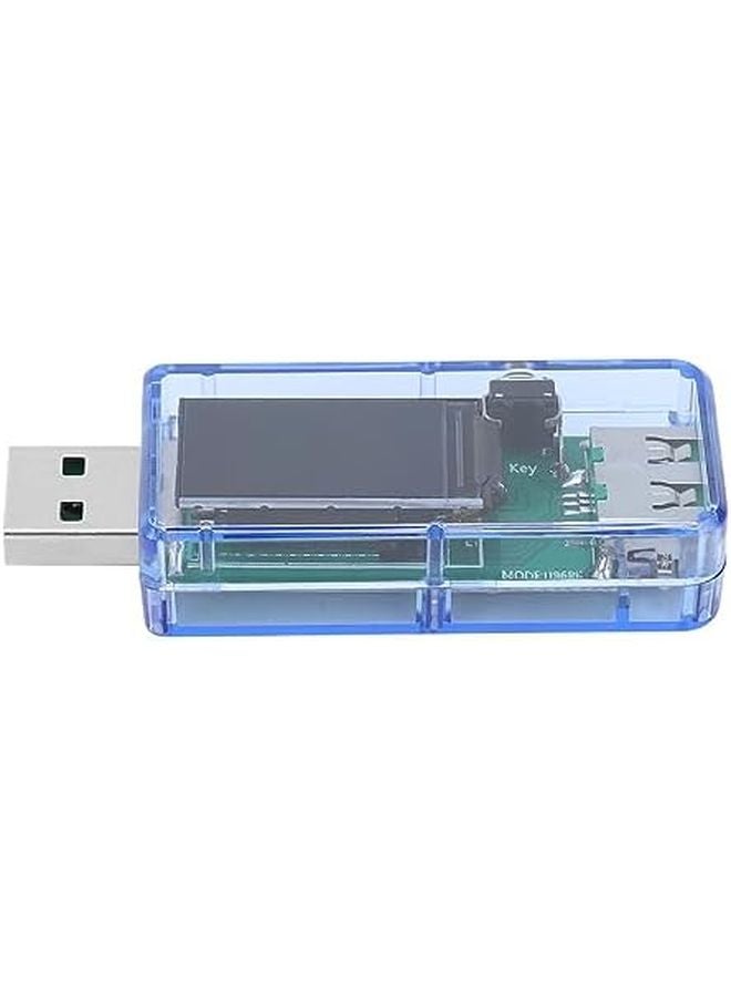 U96 USB Tester IPS LCD Screen Voltage Current Power Temperature Monitor Transparent Blue Case - Image 1