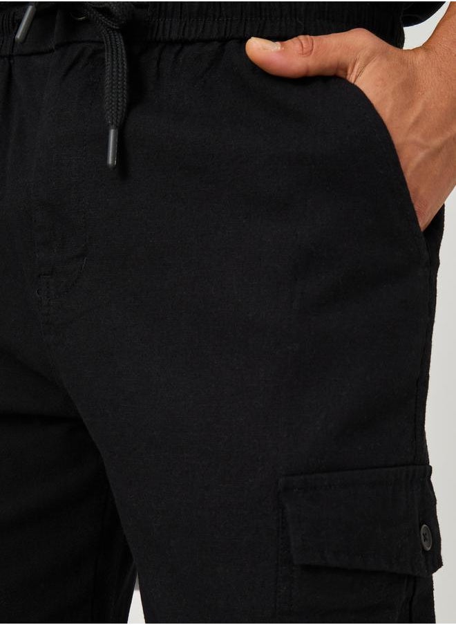 Fort Collins Solid Cotton Straight Leg Cargo Pants  - Image 4