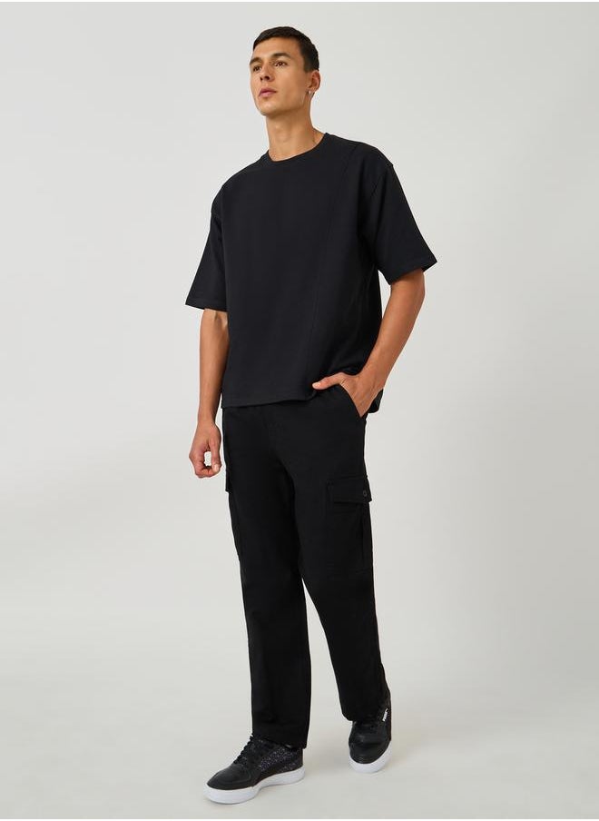 Fort Collins Solid Cotton Straight Leg Cargo Pants  - Image 3