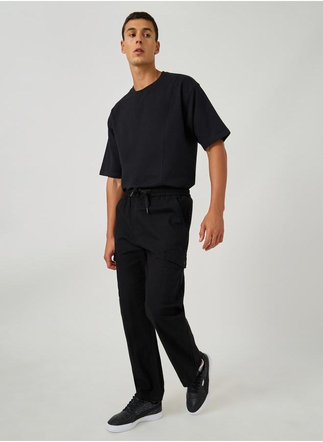 Fort Collins Solid Cotton Straight Leg Cargo Pants  - Image 2