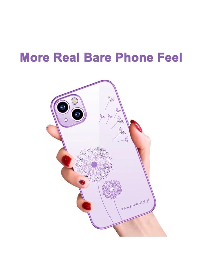 اس-توب جراب لهاتف iPhone 14 Plus مصنوع من مادة TPU مطلية بالكهرباء من مادة الهندباء الماسية - Image 3